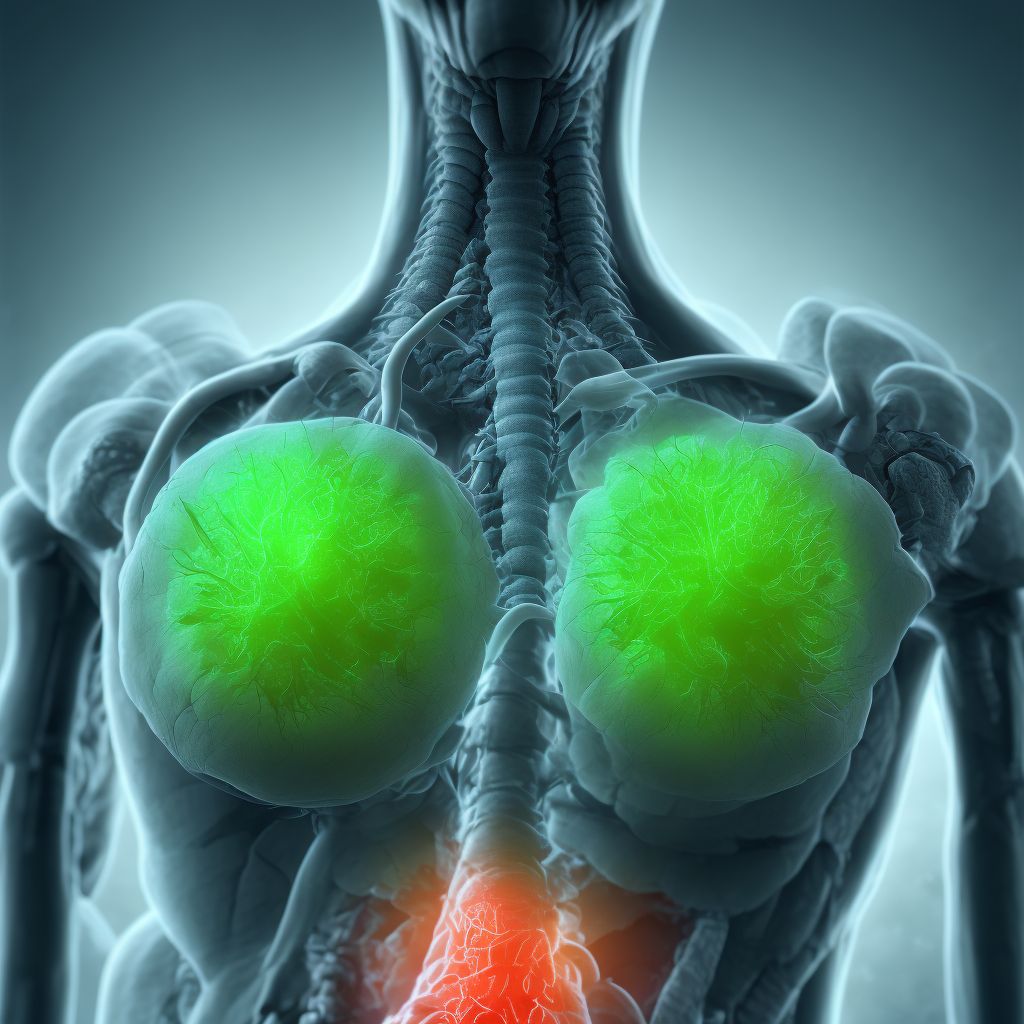 Puncture wound without foreign body of right front wall of thorax with penetration into thoracic cavity, initial encounter digital illustration