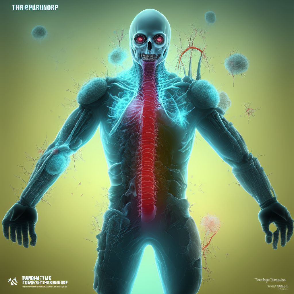 Puncture wound without foreign body of left back wall of thorax with penetration into thoracic cavity, initial encounter digital illustration