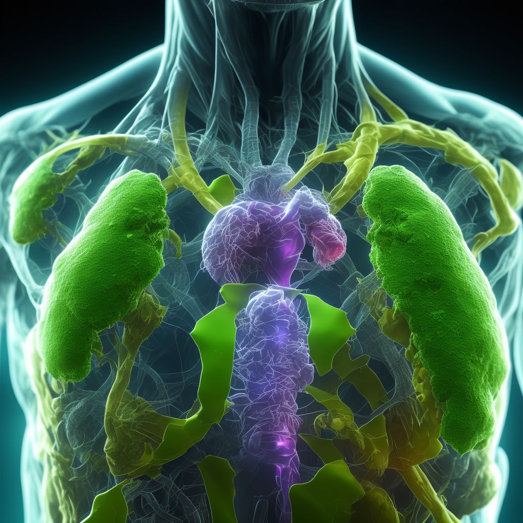 Unspecified open wound of unspecified part of thorax, initial encounter digital illustration