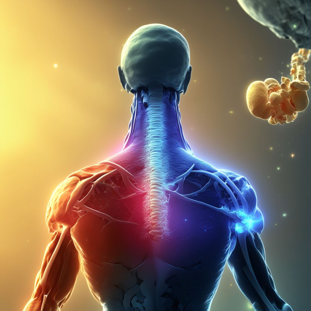 Other fracture of unspecified thoracic vertebra, initial encounter for closed fracture digital illustration