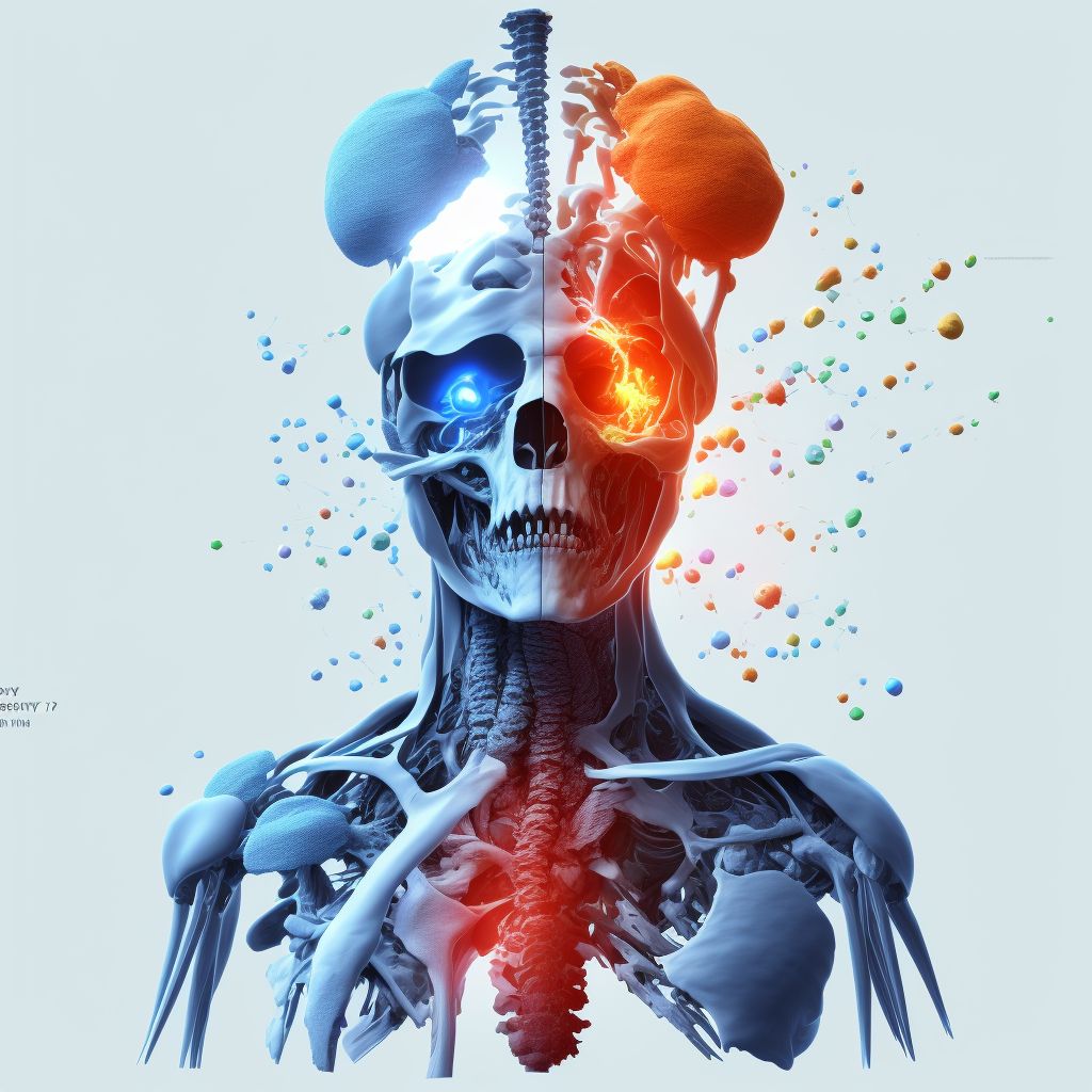 Other fracture of unspecified thoracic vertebra, subsequent encounter for fracture with routine healing digital illustration