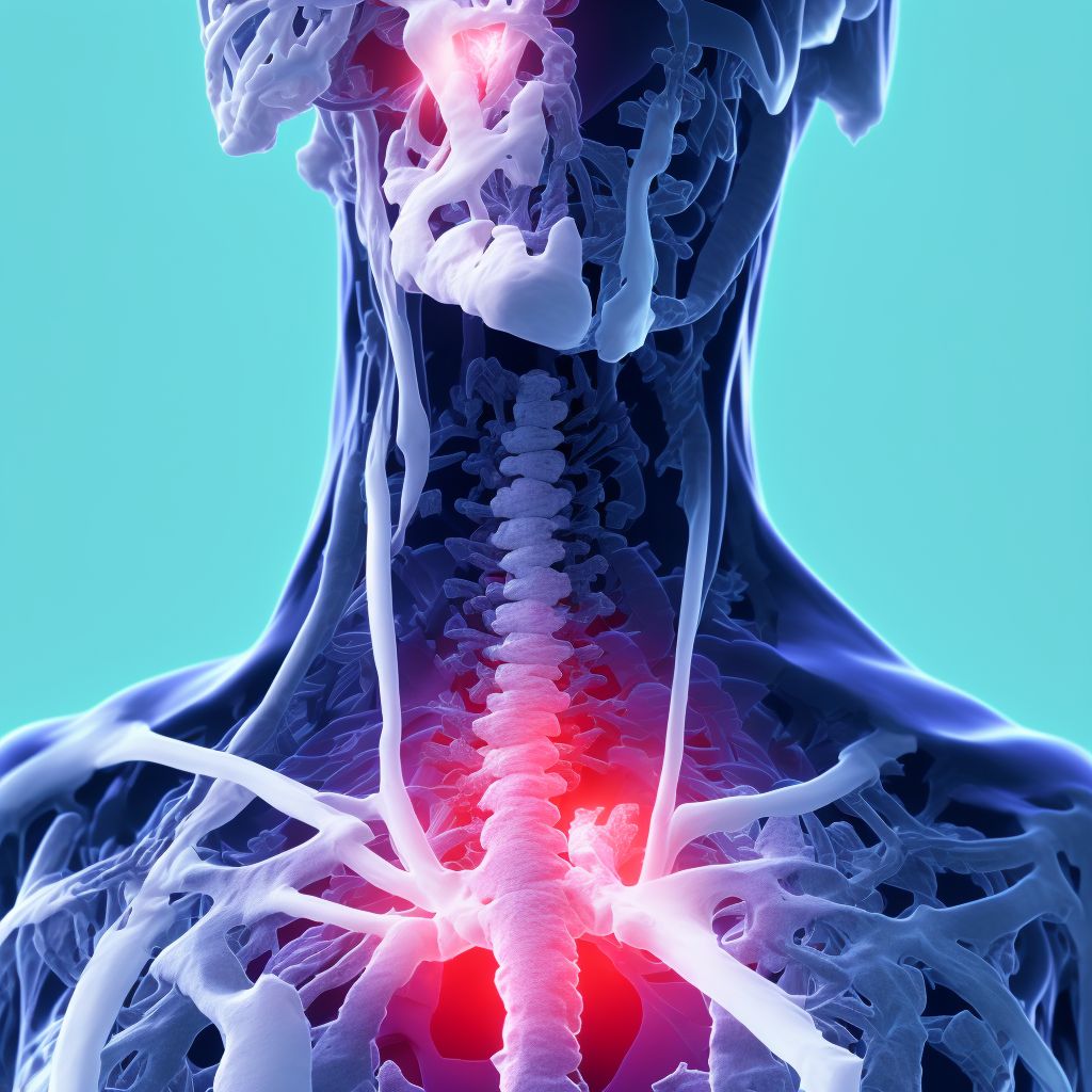 Unspecified fracture of unspecified thoracic vertebra, initial encounter for closed fracture digital illustration