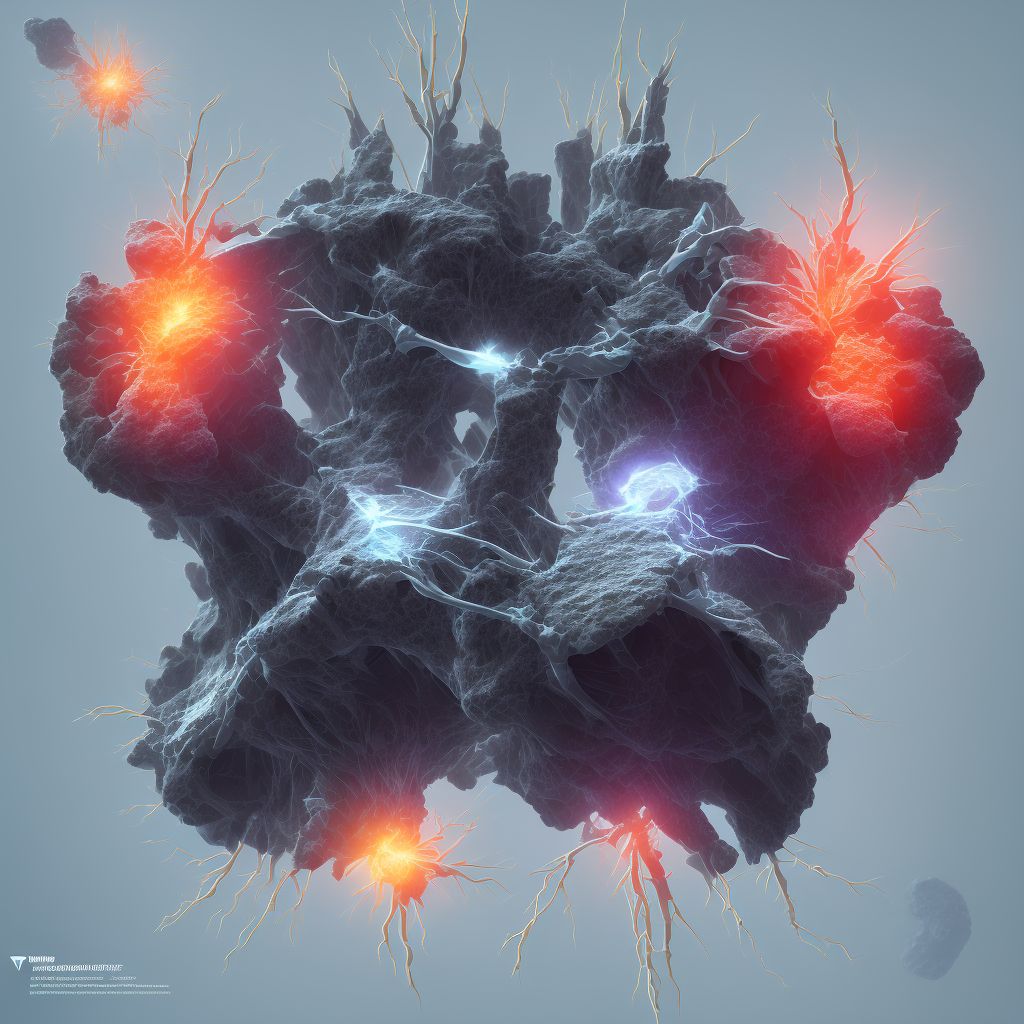 Wedge compression fracture of first thoracic vertebra, subsequent encounter for fracture with routine healing digital illustration