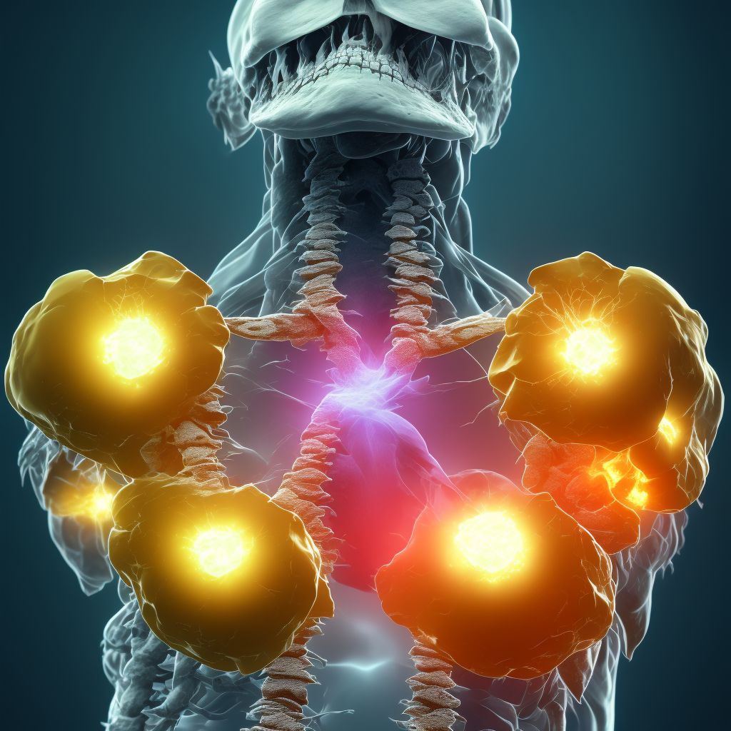 Other fracture of first thoracic vertebra, subsequent encounter for fracture with nonunion digital illustration