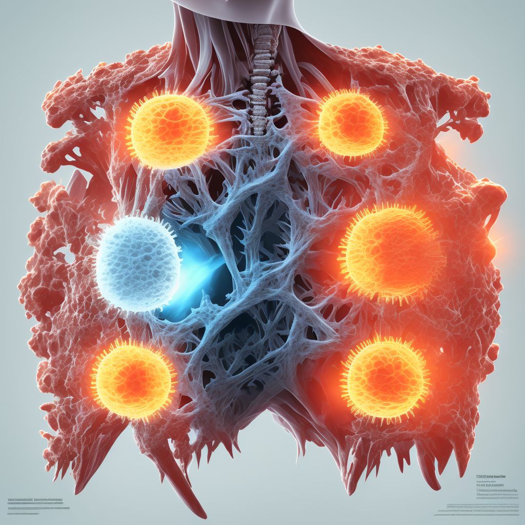 Wedge compression fracture of second thoracic vertebra, initial encounter for open fracture digital illustration