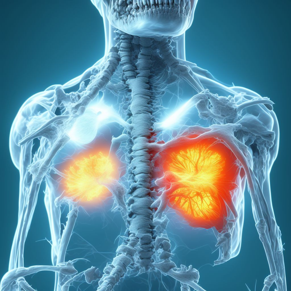 Other fracture of third thoracic vertebra, initial encounter for closed fracture digital illustration