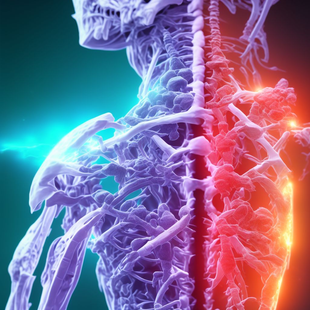 Other fracture of third thoracic vertebra, subsequent encounter for fracture with routine healing digital illustration