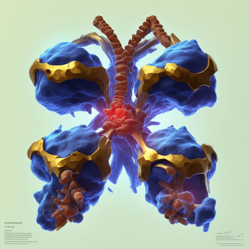 Unspecified fracture of fourth thoracic vertebra, initial encounter for open fracture digital illustration