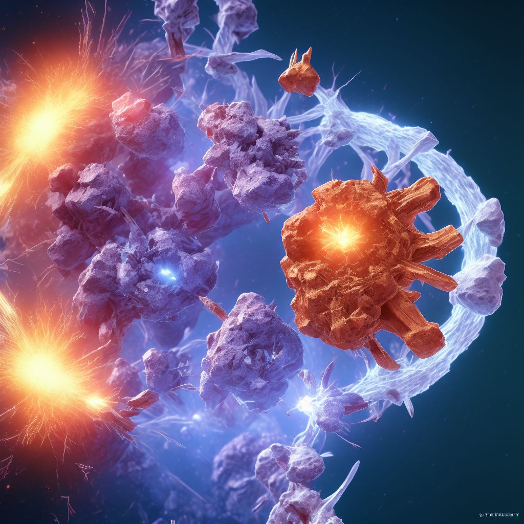 Unstable burst fracture of T5-T6 vertebra, initial encounter for open fracture digital illustration