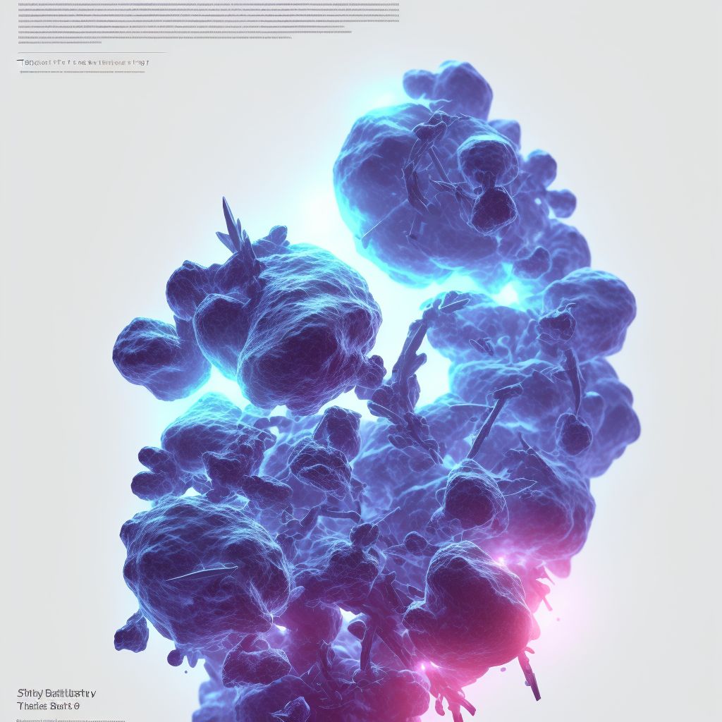 Stable burst fracture of T9-T10 vertebra, subsequent encounter for fracture with delayed healing digital illustration