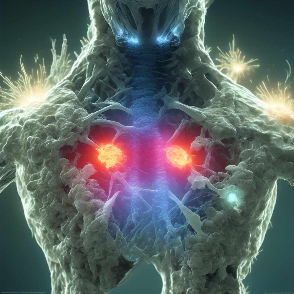 Other fracture of T9-T10 vertebra, subsequent encounter for fracture with delayed healing digital illustration