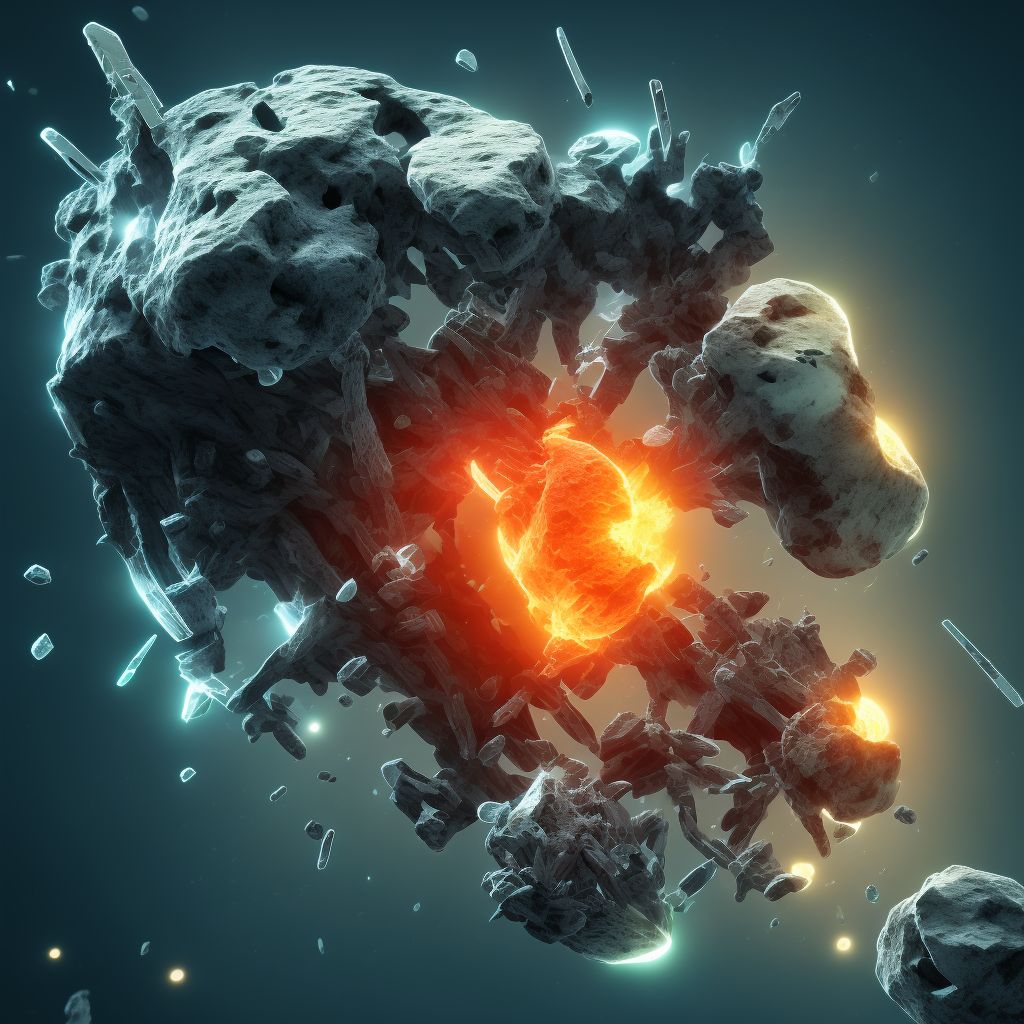 Unspecified fracture of T11-T12 vertebra, subsequent encounter for fracture with delayed healing digital illustration