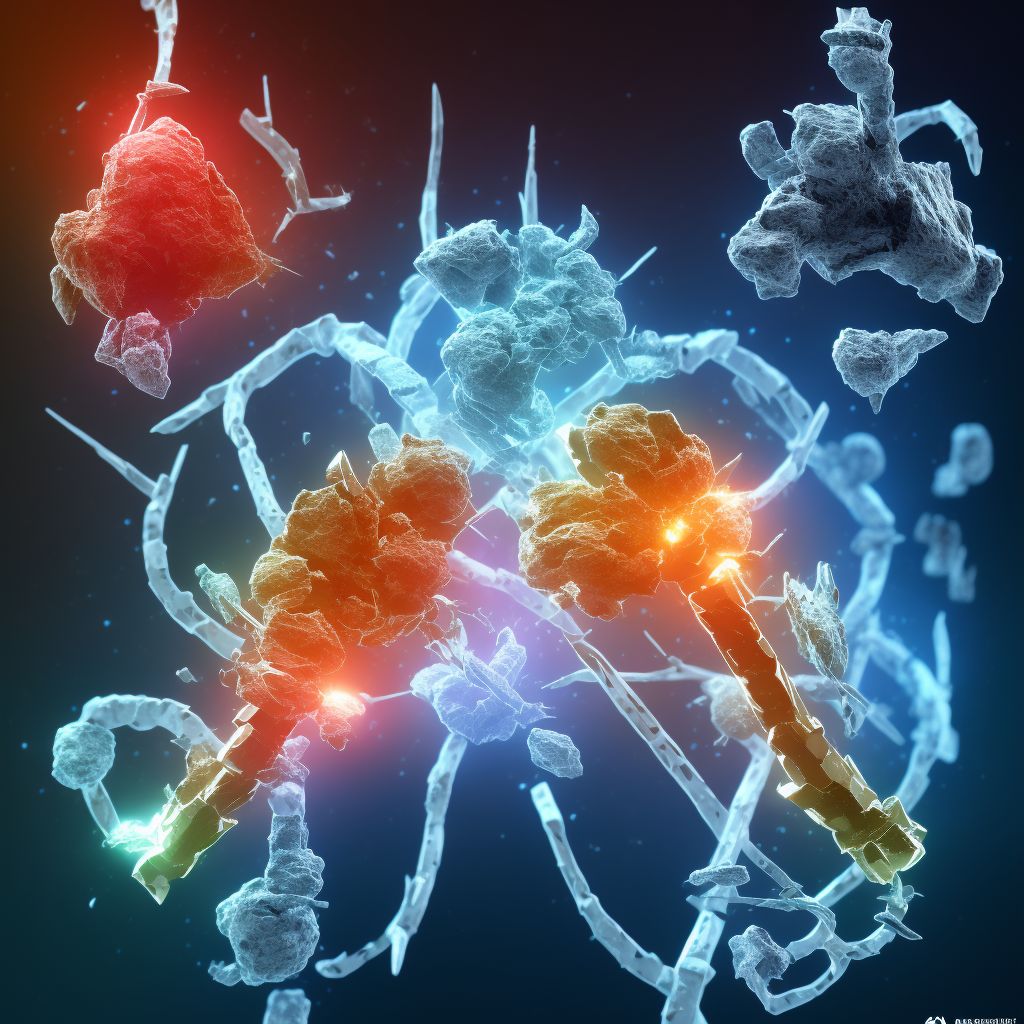 Fracture of one rib, right side, initial encounter for open fracture digital illustration