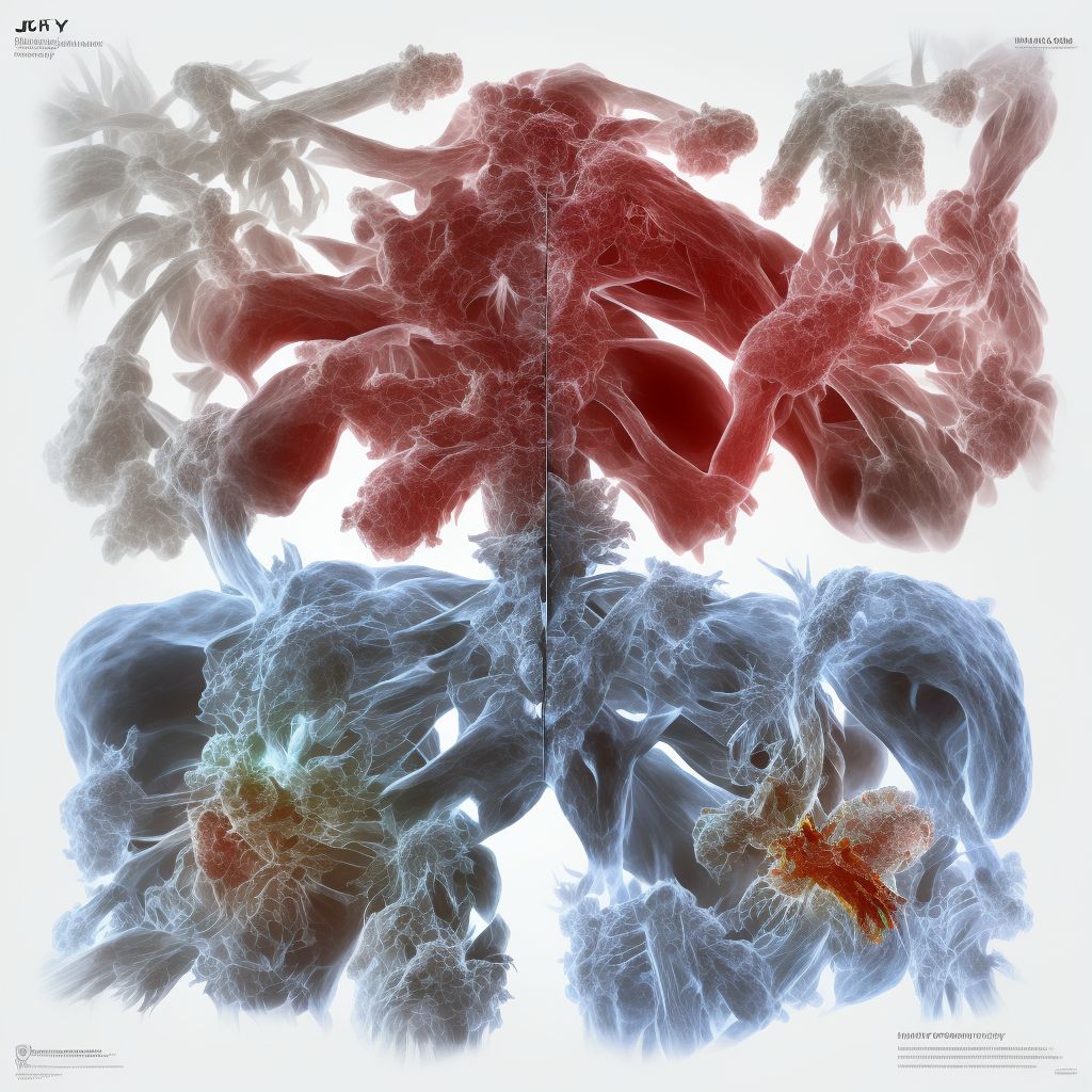 Multiple fractures of ribs, right side, initial encounter for closed fracture digital illustration