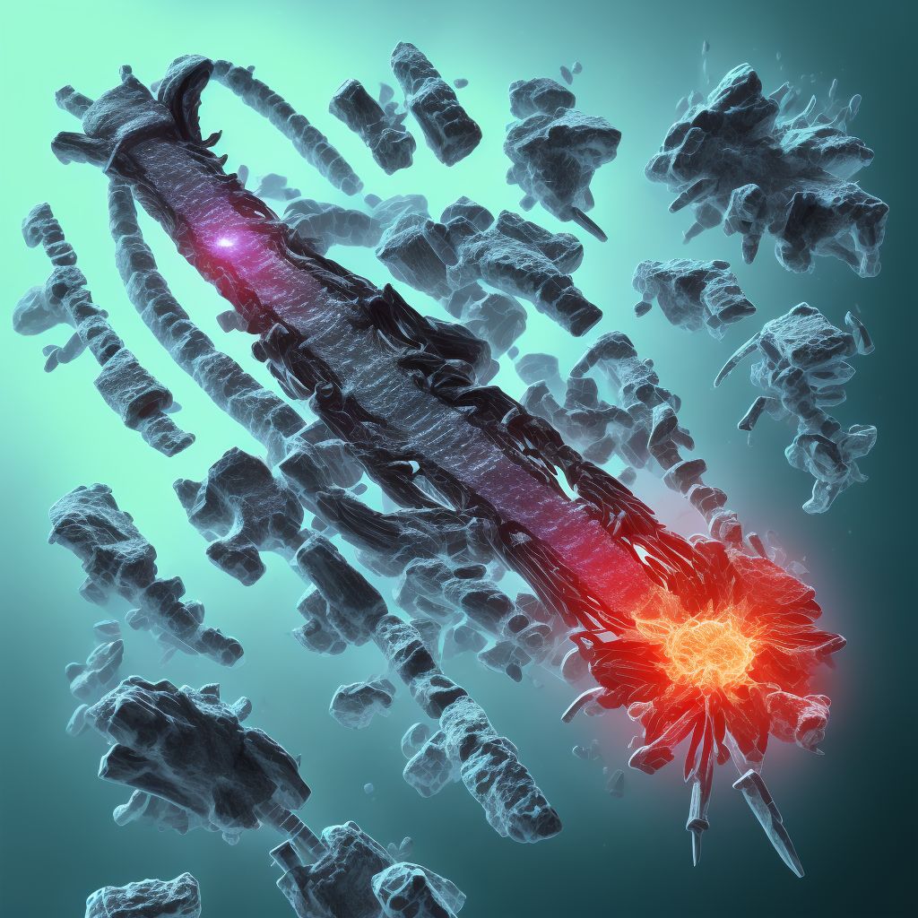 Multiple fractures of ribs, unspecified side, initial encounter for closed fracture digital illustration