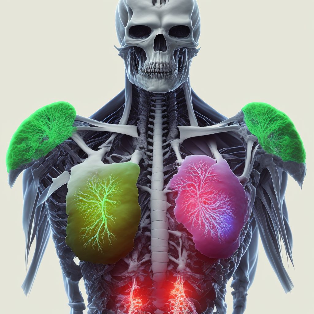 Fracture of bony thorax, part unspecified, initial encounter for closed fracture digital illustration