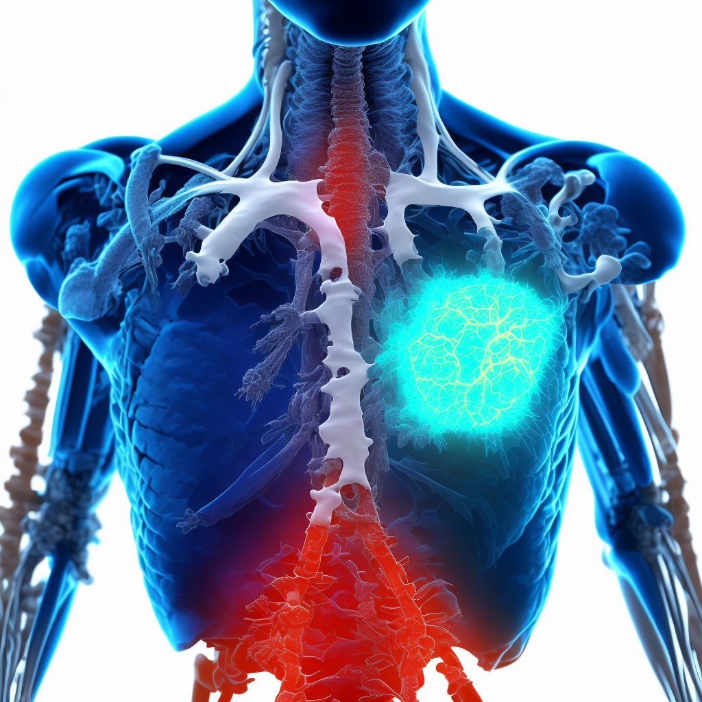 Dislocation of unspecified thoracic vertebra, initial encounter digital illustration