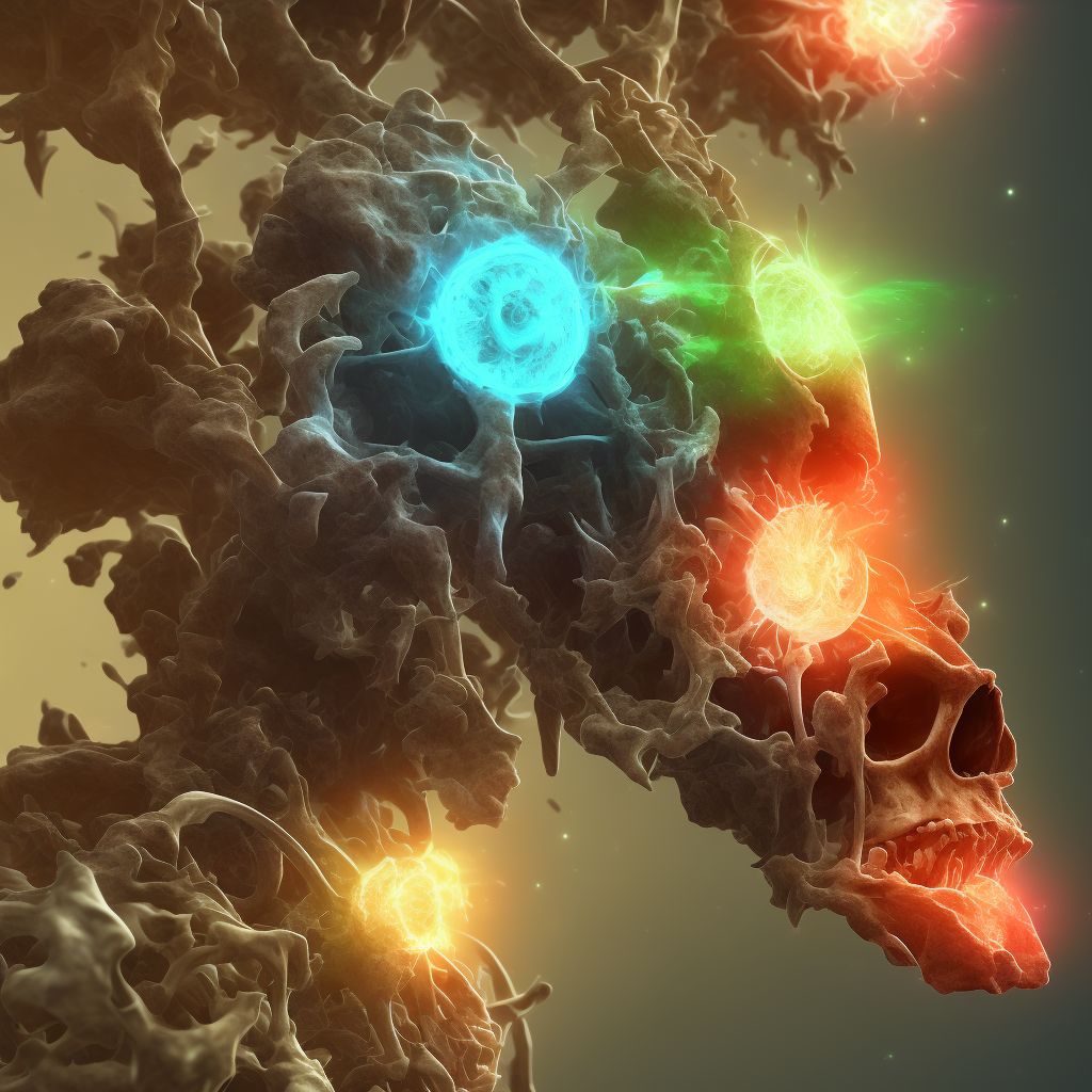 Dislocation of T6/T7 thoracic vertebra, initial encounter digital illustration