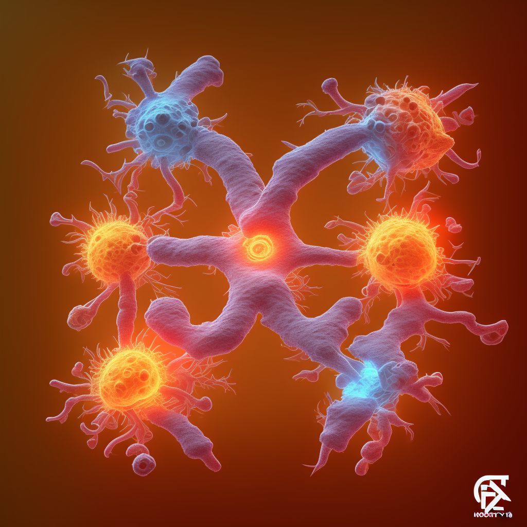 Subluxation of T8/T9 thoracic vertebra, subsequent encounter digital illustration