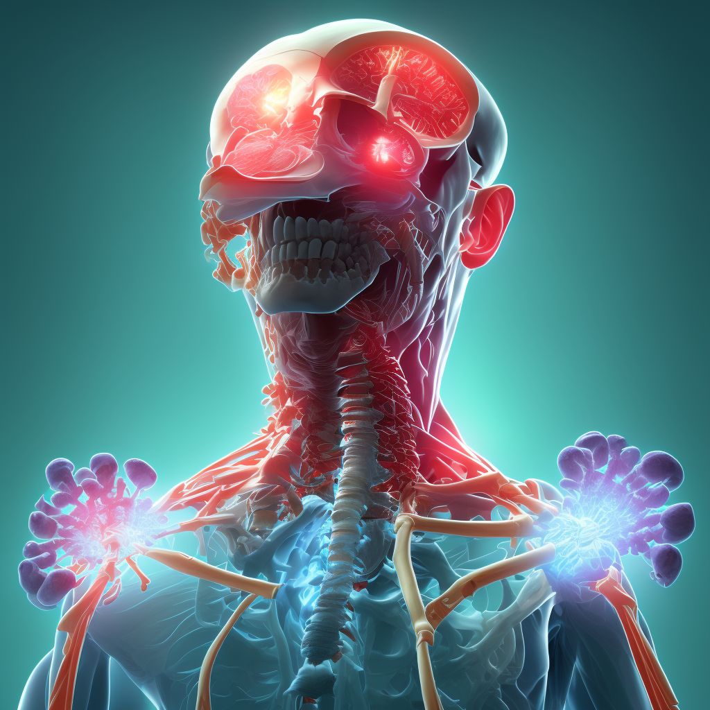 Sprain of sternoclavicular (joint) (ligament), initial encounter digital illustration