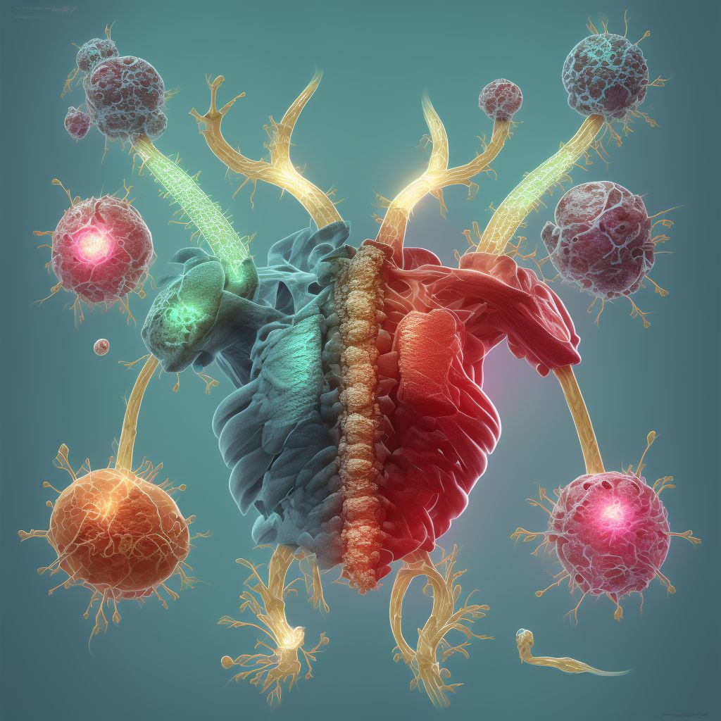 Other sprain of sternum, sequela digital illustration