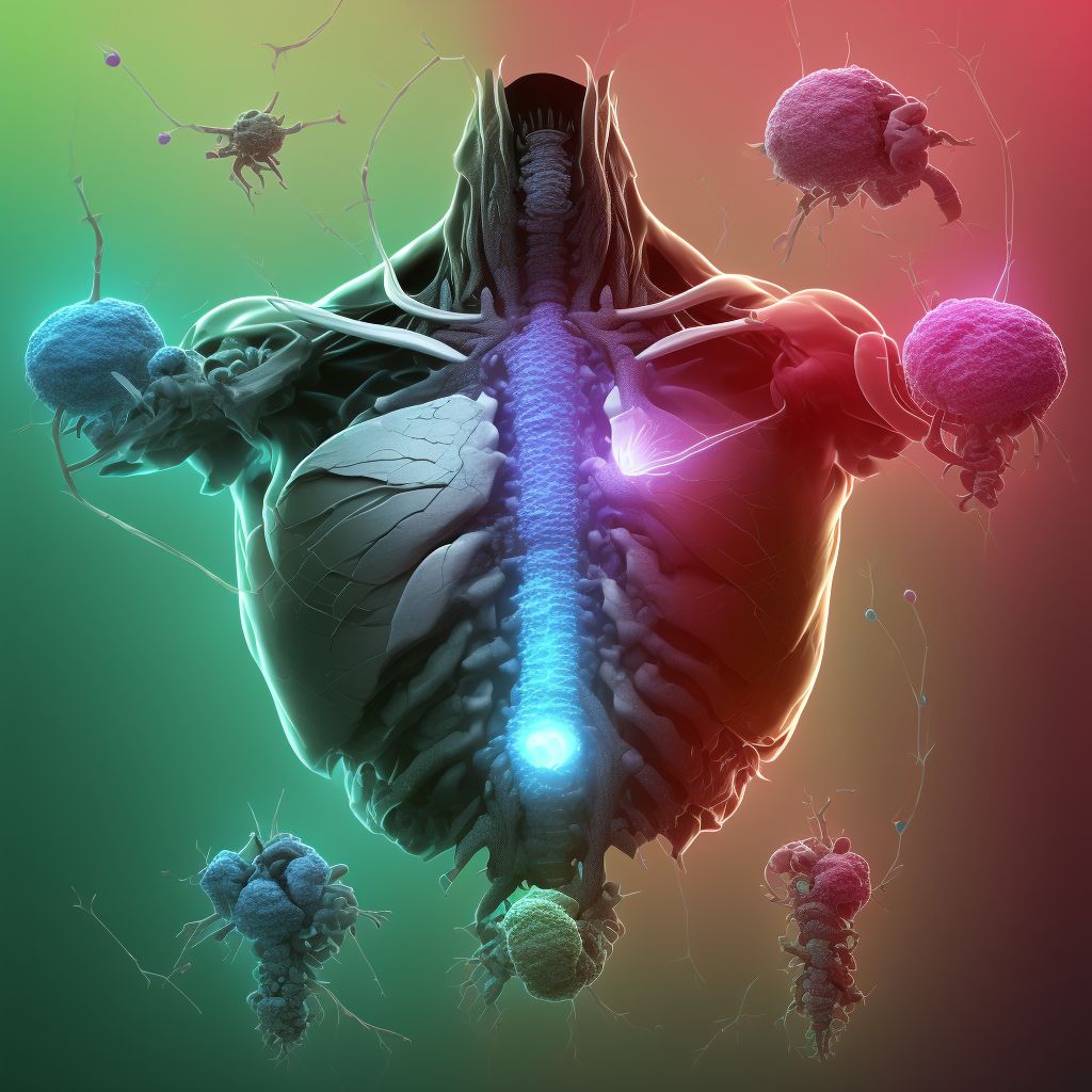 Sprain of other specified parts of thorax, subsequent encounter digital illustration