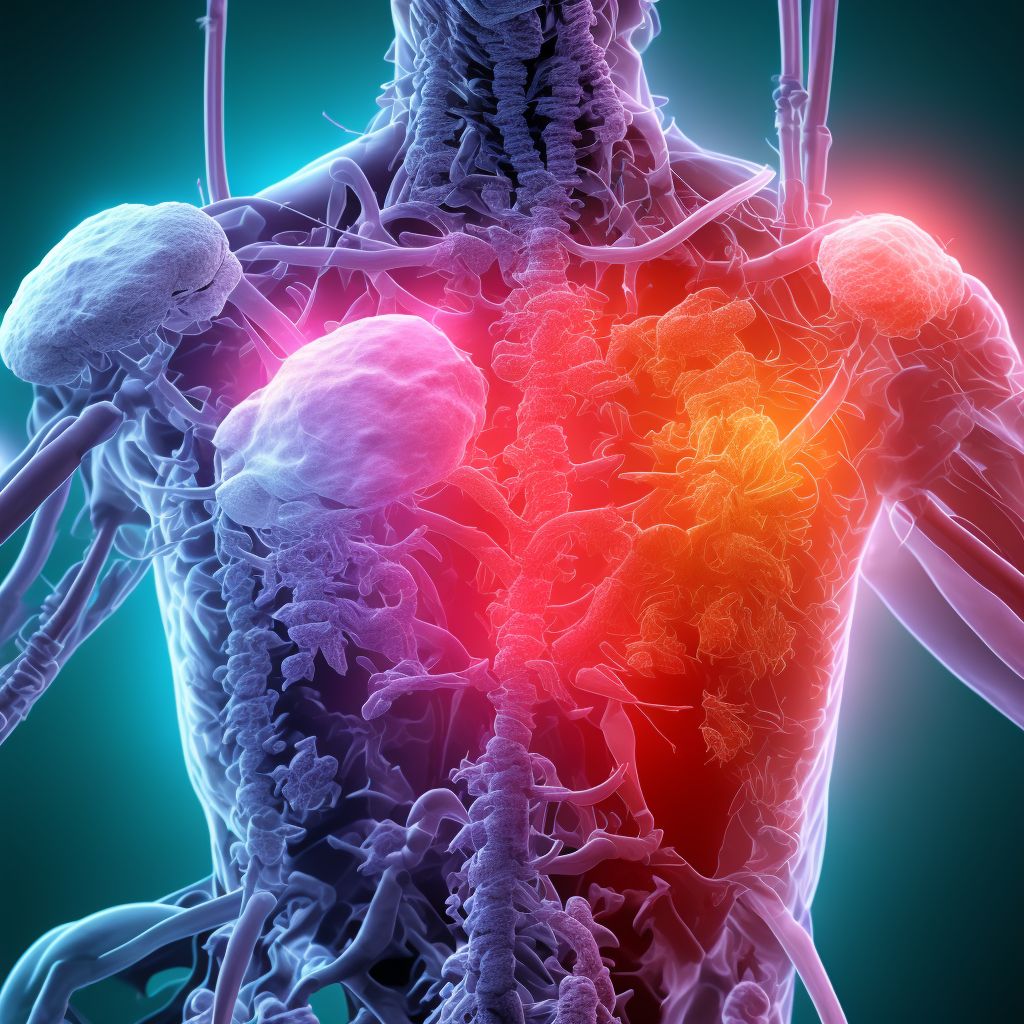 Unspecified injury at unspecified level of thoracic spinal cord, subsequent encounter digital illustration