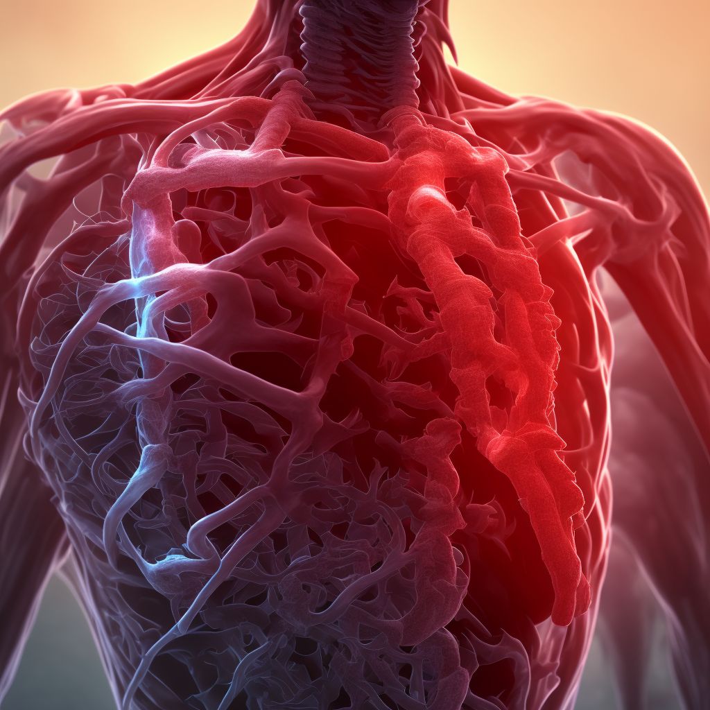 Unspecified injury of thoracic aorta, initial encounter digital illustration