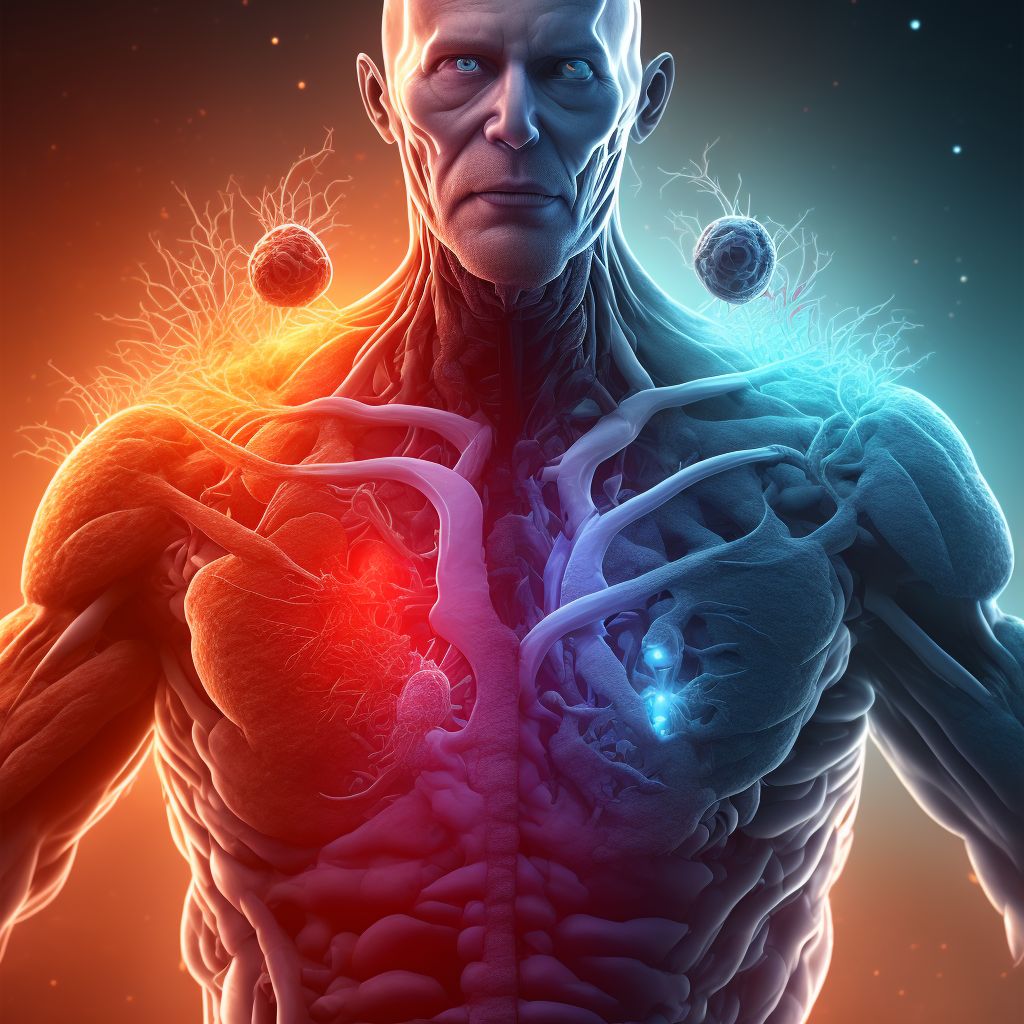 Minor laceration of thoracic aorta, initial encounter digital illustration