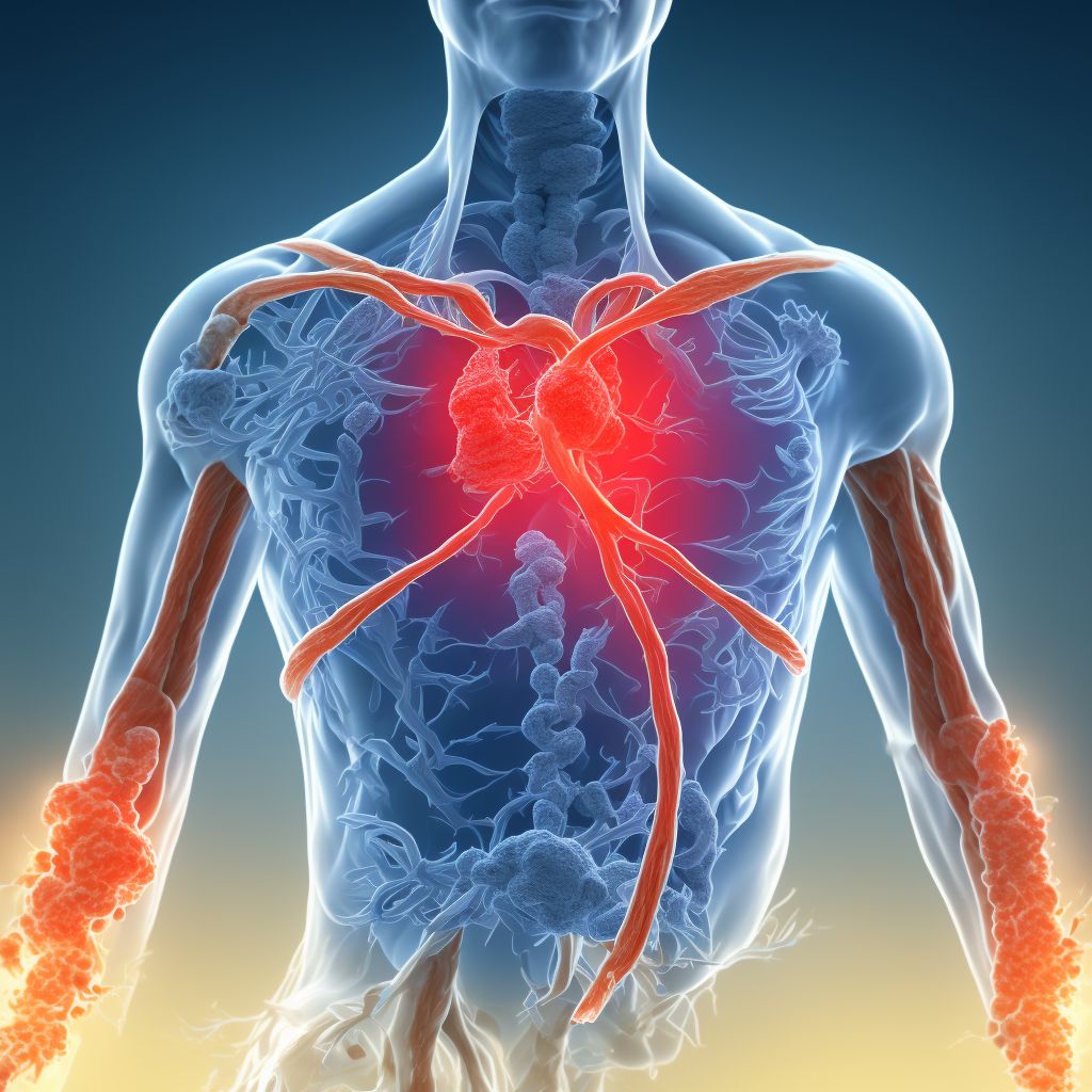 Unspecified injury of left innominate or subclavian artery, sequela digital illustration