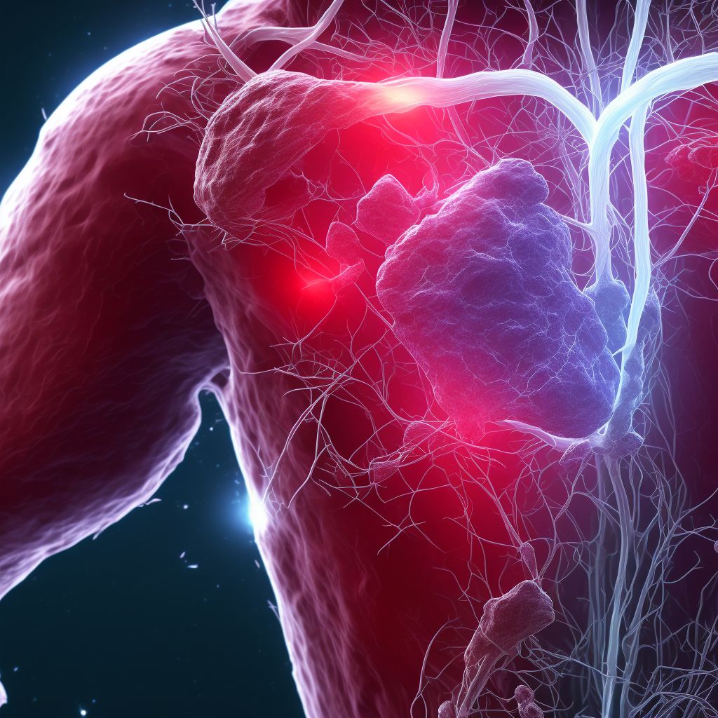 Minor laceration of left innominate or subclavian artery, sequela digital illustration