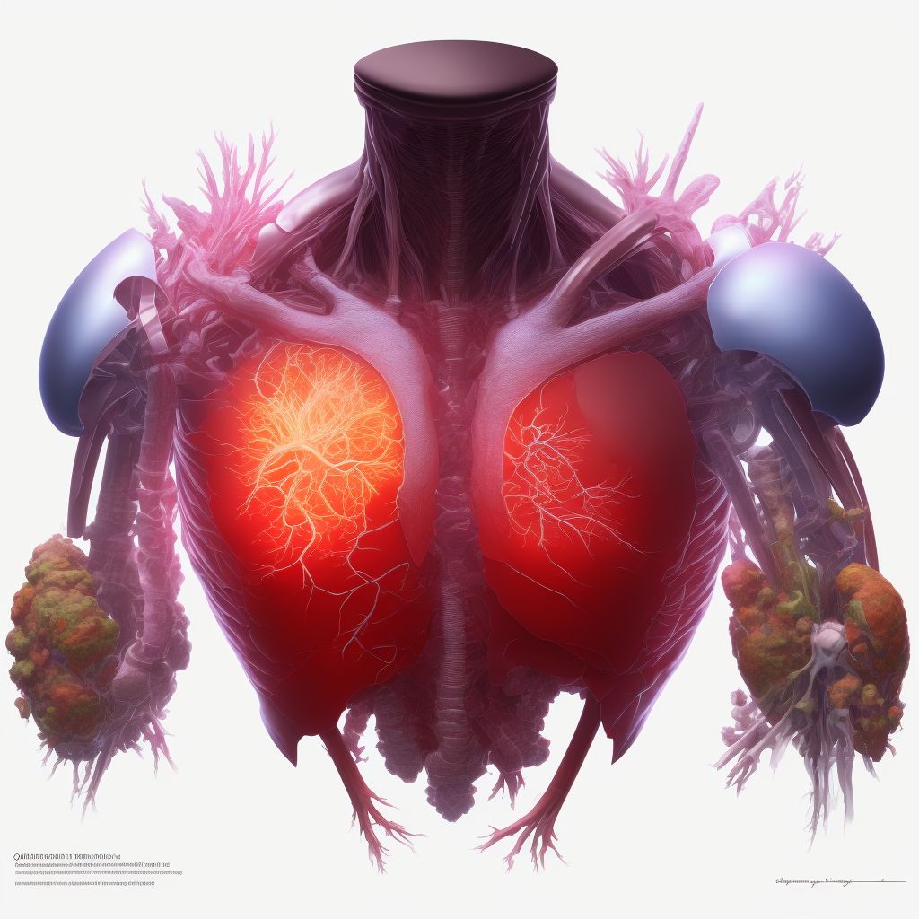 Other specified injury of superior vena cava, sequela digital illustration