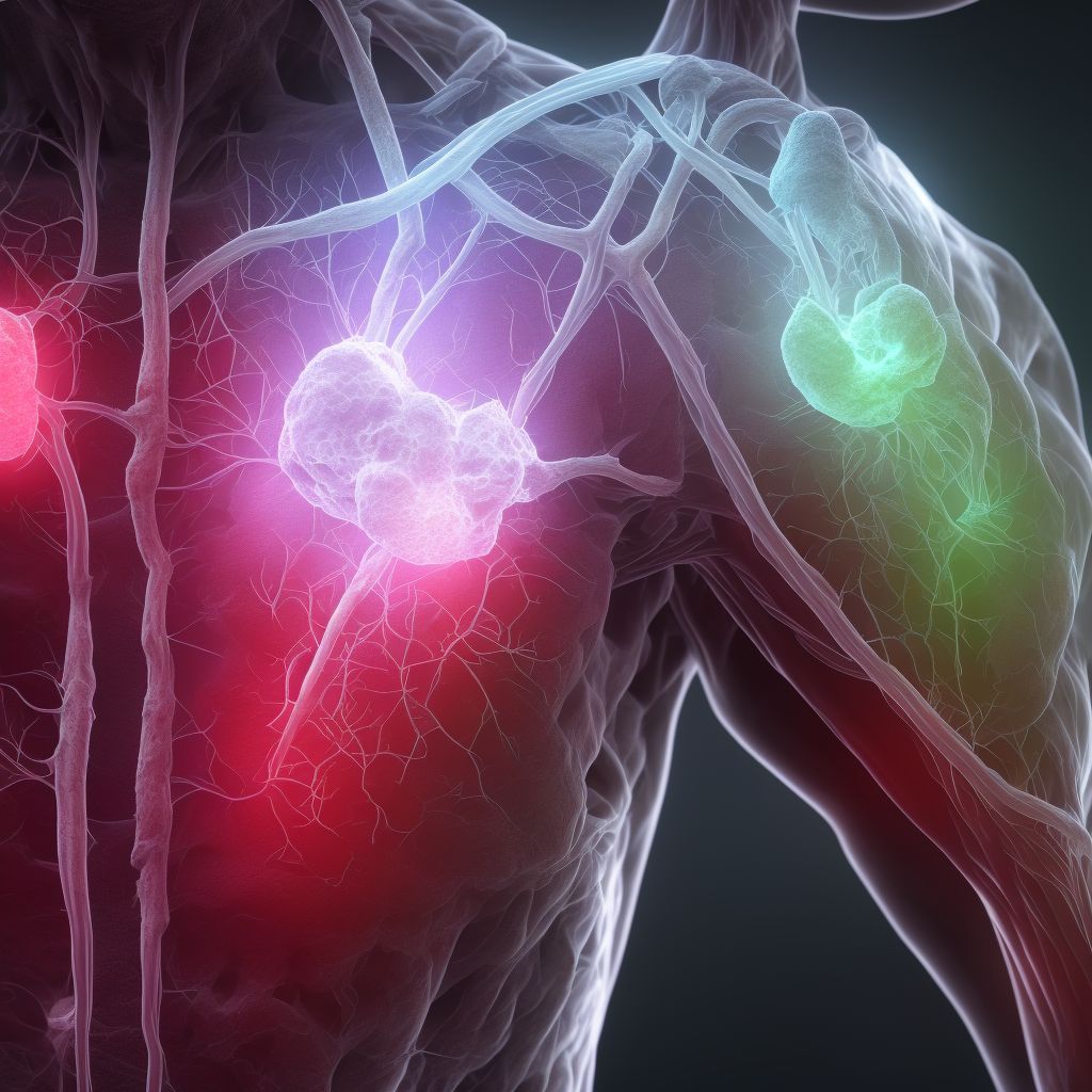 Unspecified injury of right innominate or subclavian vein, initial encounter digital illustration