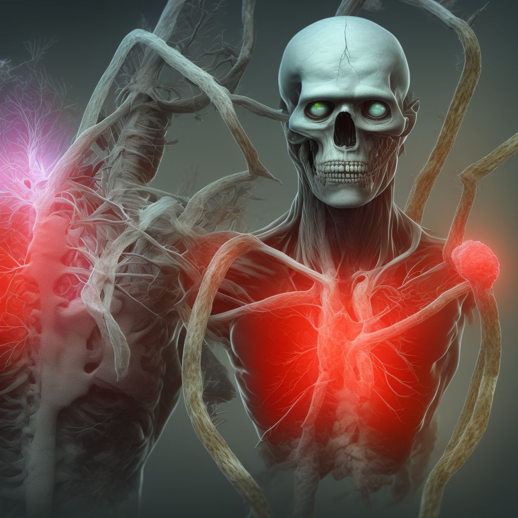 Unspecified injury of right innominate or subclavian vein, subsequent encounter digital illustration