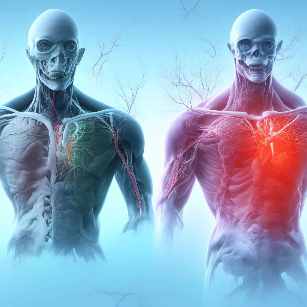 Unspecified injury of left innominate or subclavian vein, initial encounter digital illustration