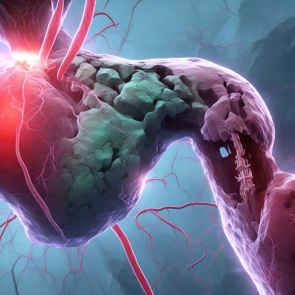 Major laceration of unspecified innominate or subclavian vein, sequela digital illustration