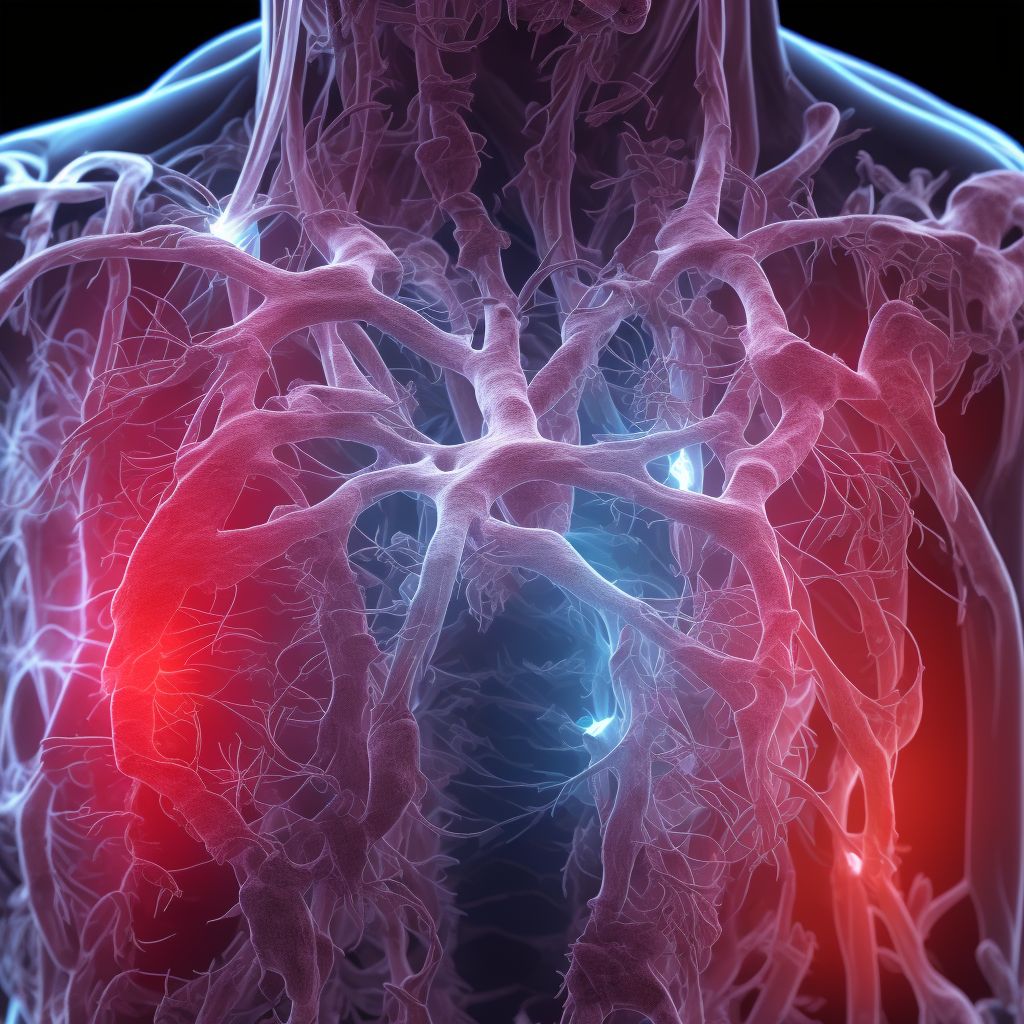 Unspecified injury of right pulmonary blood vessels, initial encounter digital illustration