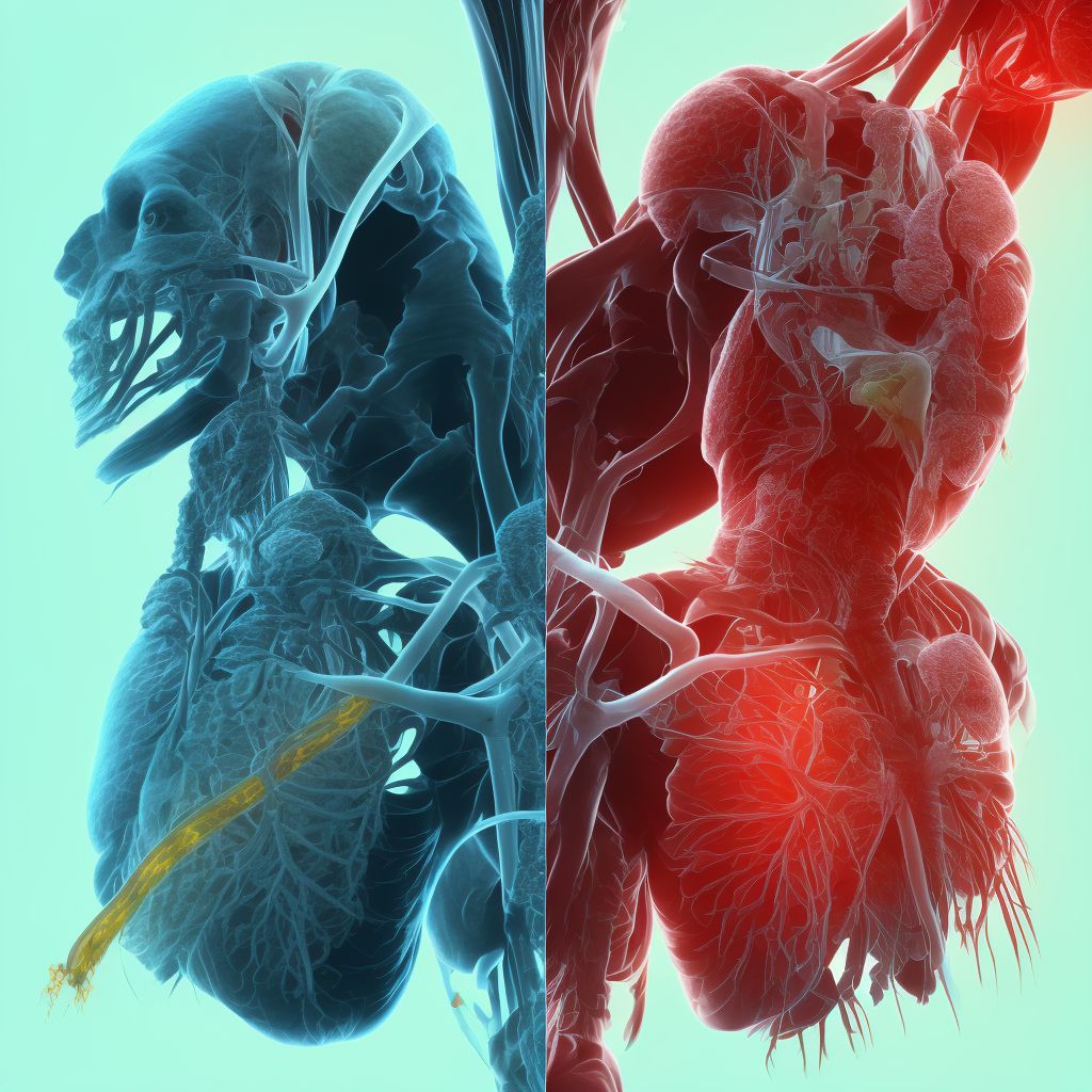 Unspecified injury of right pulmonary blood vessels, subsequent encounter digital illustration