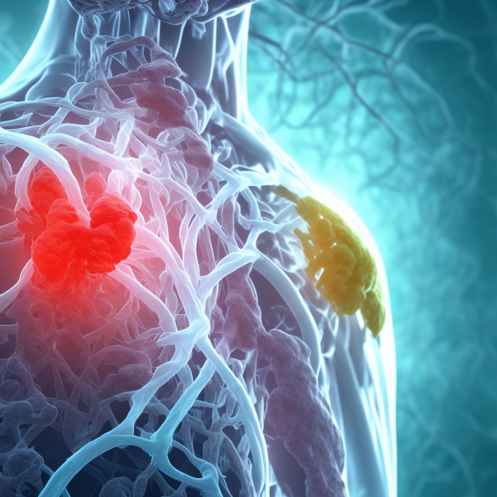 Unspecified injury of left pulmonary blood vessels, sequela digital illustration