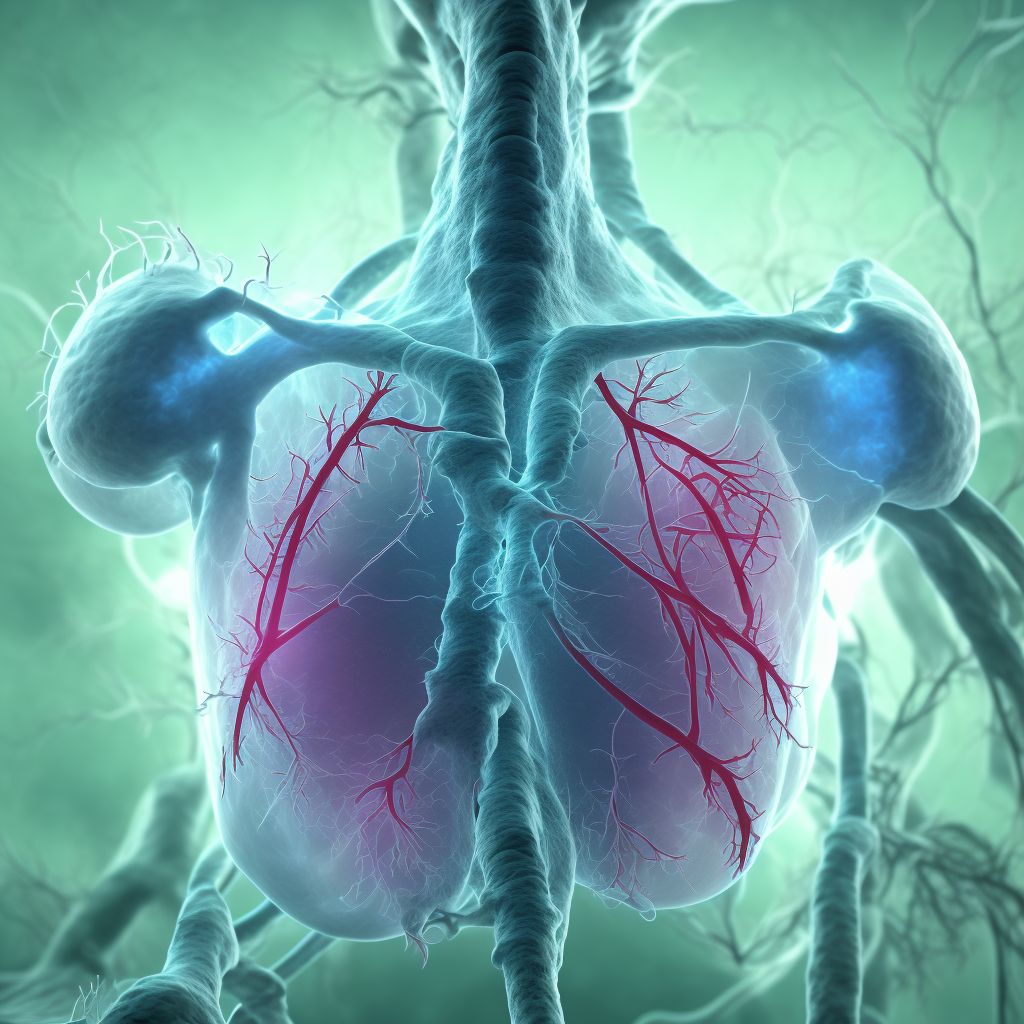 Minor laceration of unspecified pulmonary blood vessels, sequela digital illustration