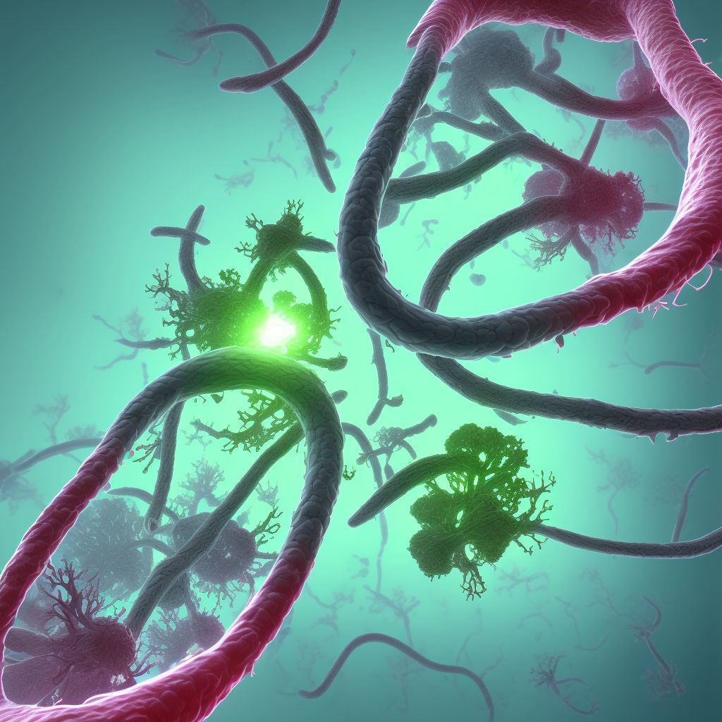 Major laceration of unspecified pulmonary blood vessels, sequela digital illustration