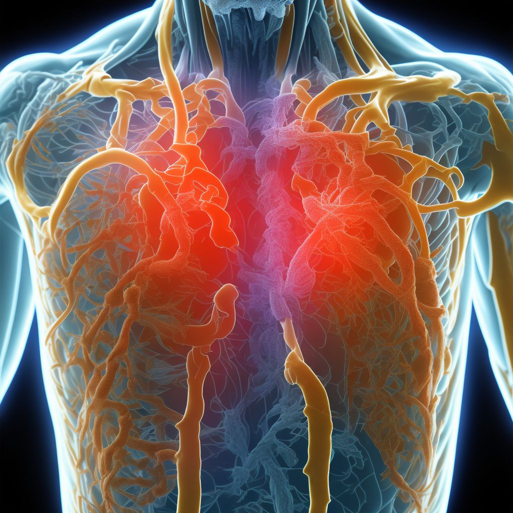 Other specified injury of right pulmonary blood vessels, initial encounter digital illustration