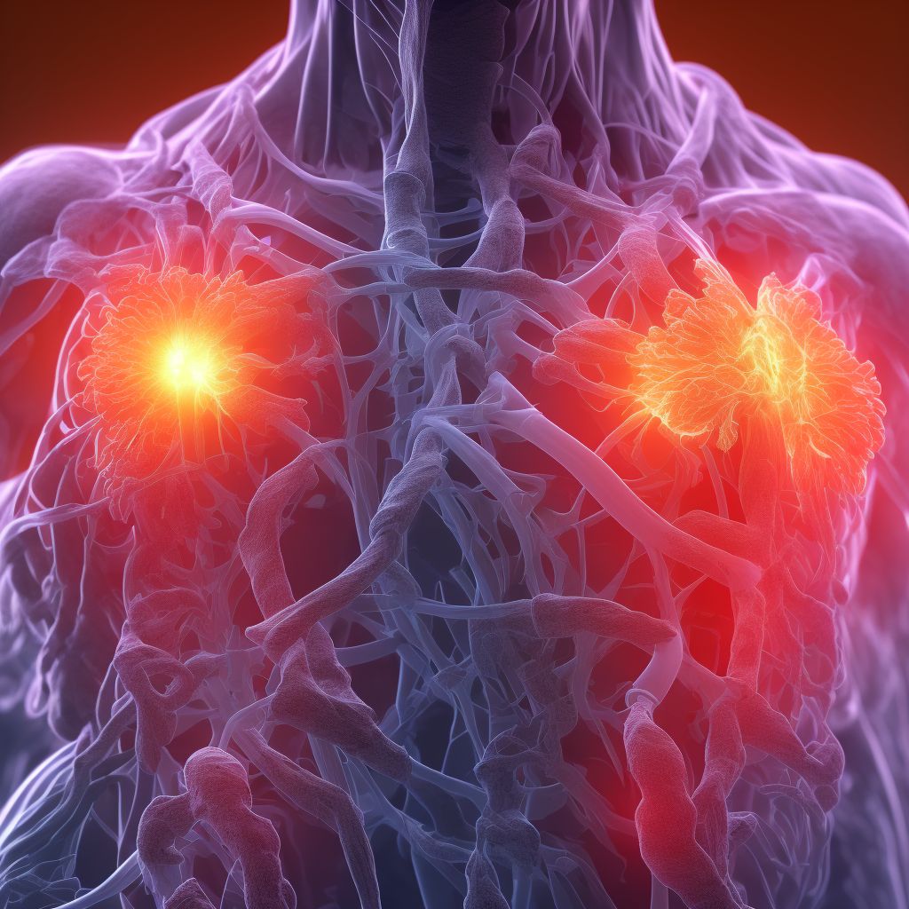 Other specified injury of left pulmonary blood vessels, initial encounter digital illustration