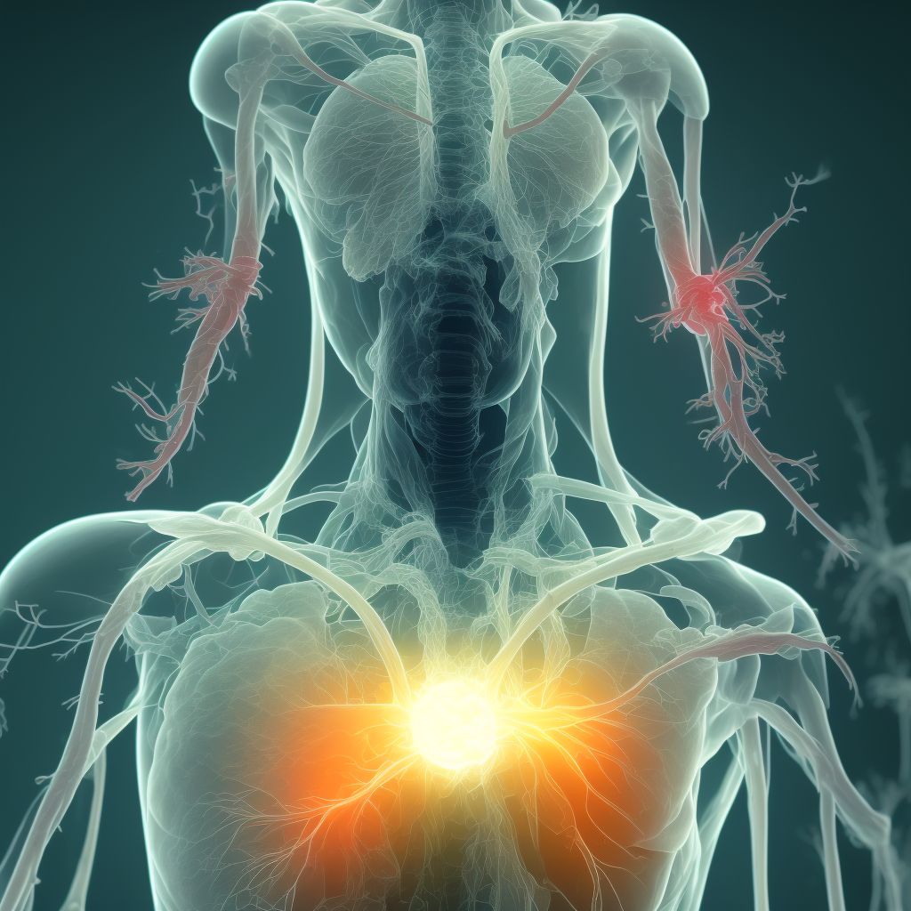 Other specified injury of left pulmonary blood vessels, sequela digital illustration