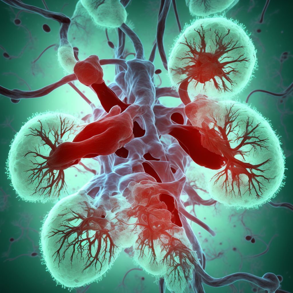 Other specified injury of unspecified pulmonary blood vessels, sequela digital illustration