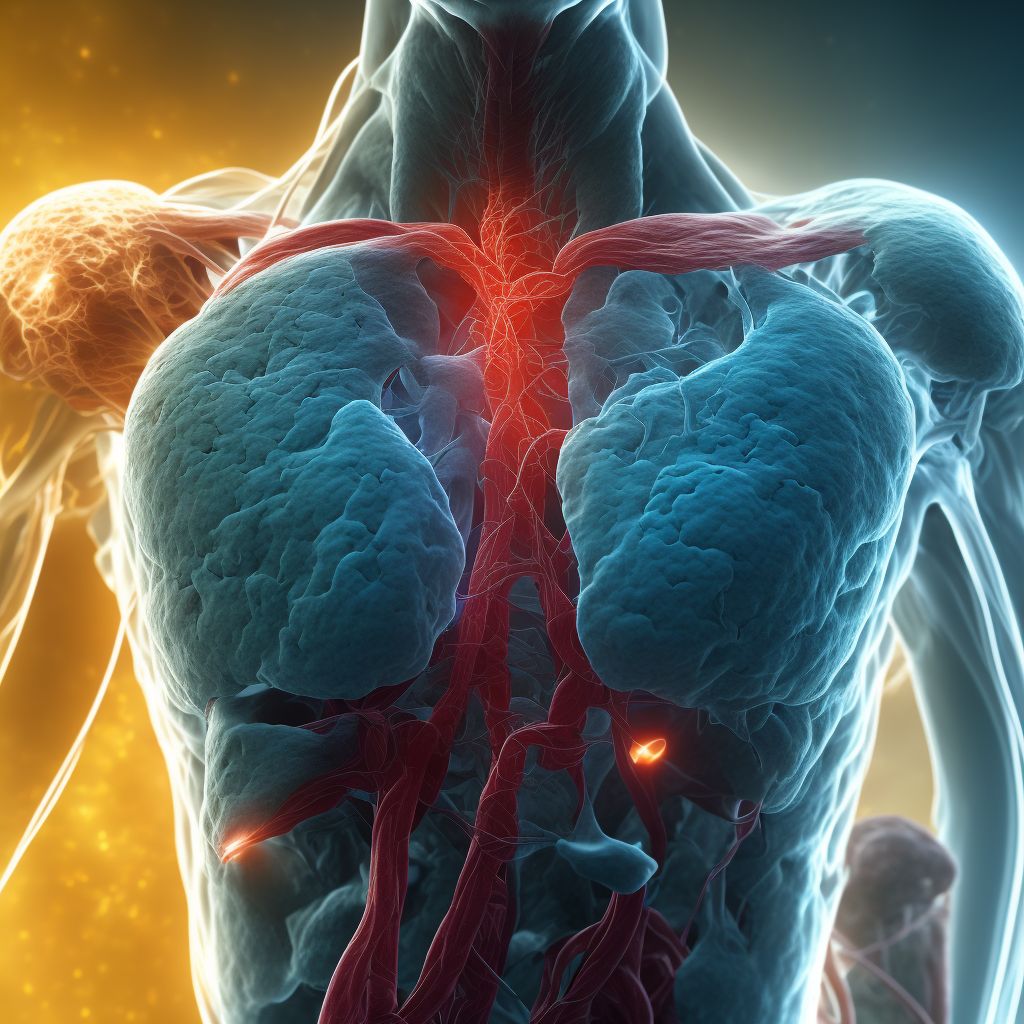 Unspecified injury of intercostal blood vessels, right side, sequela digital illustration