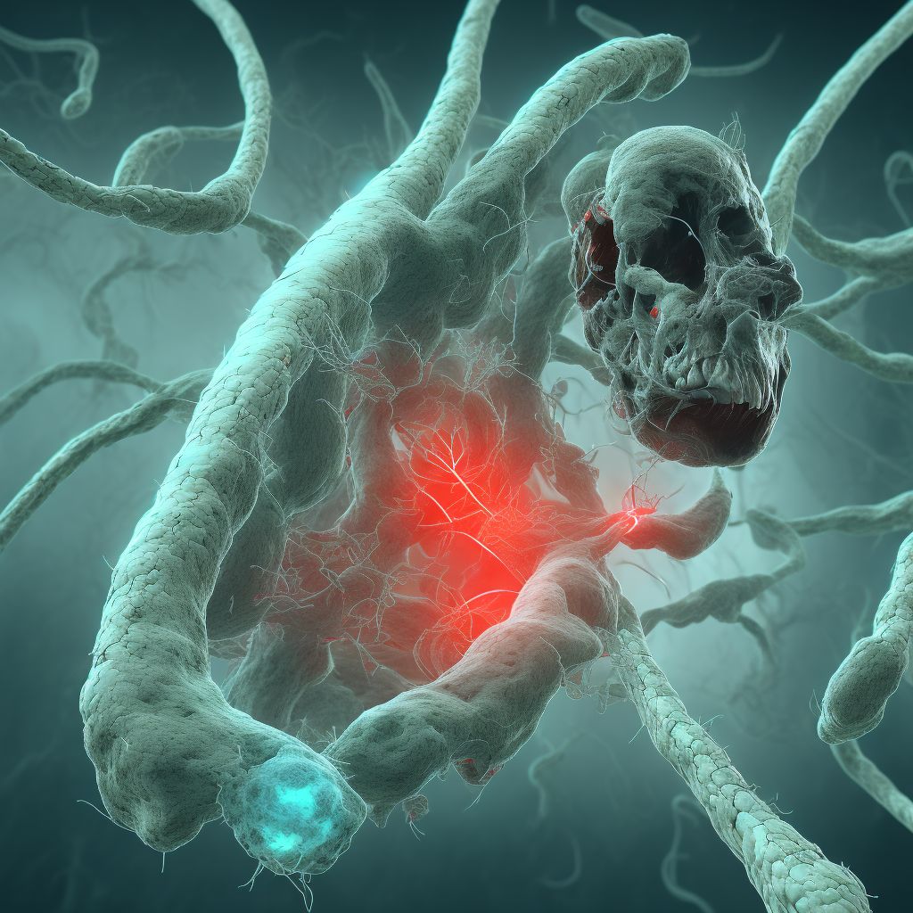 Laceration of intercostal blood vessels, left side, initial encounter digital illustration