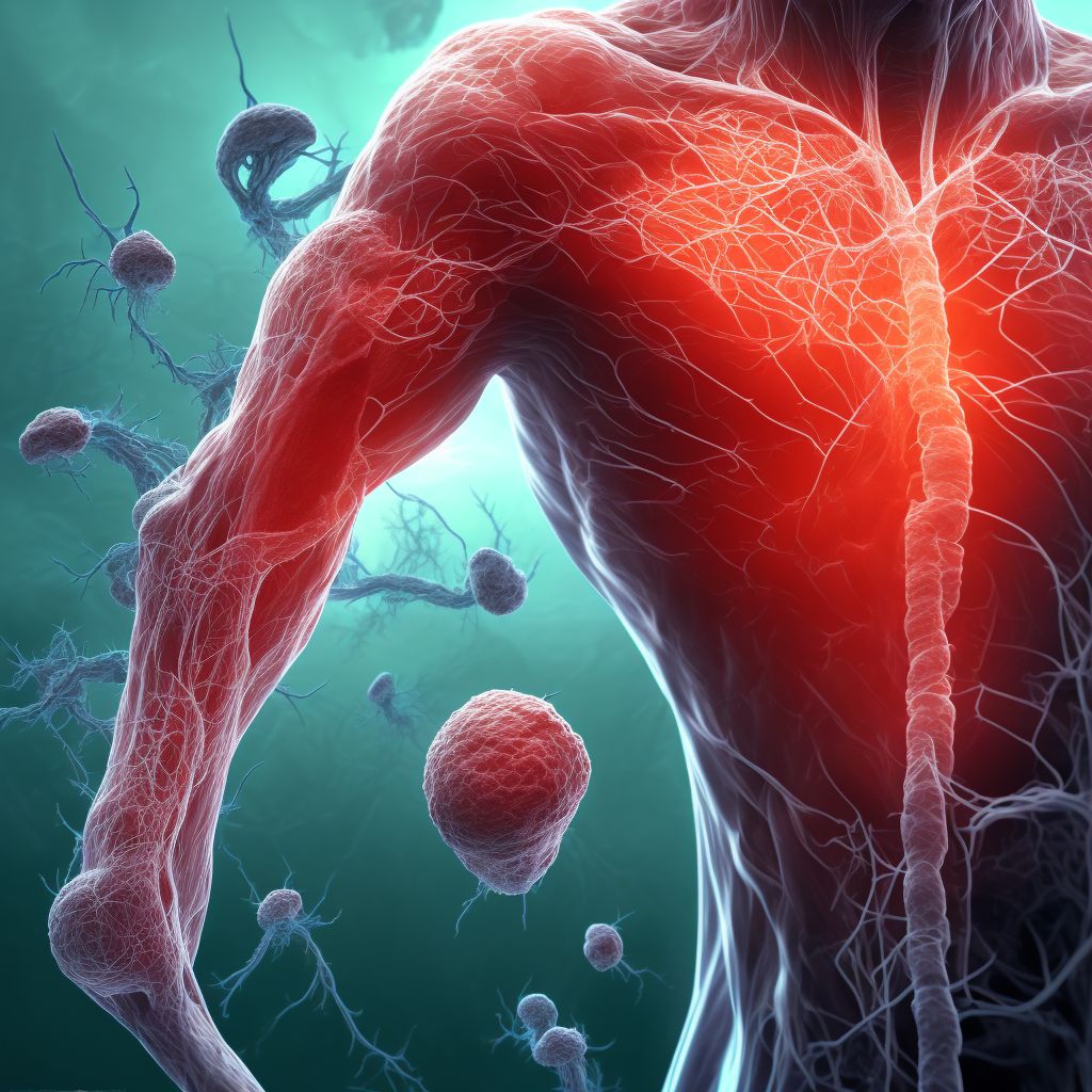 Other specified injury of intercostal blood vessels, right side, subsequent encounter digital illustration