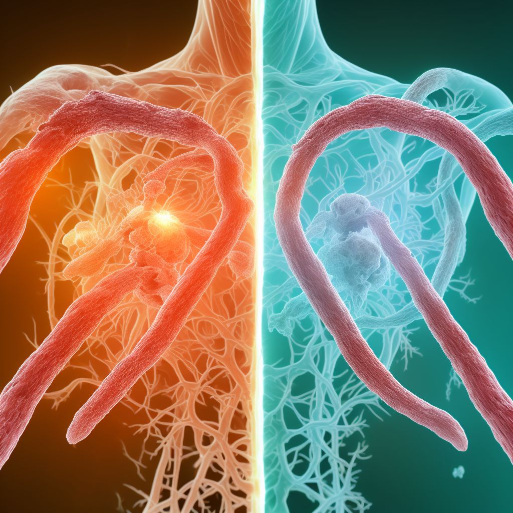 Other specified injury of intercostal blood vessels, unspecified side, sequela digital illustration