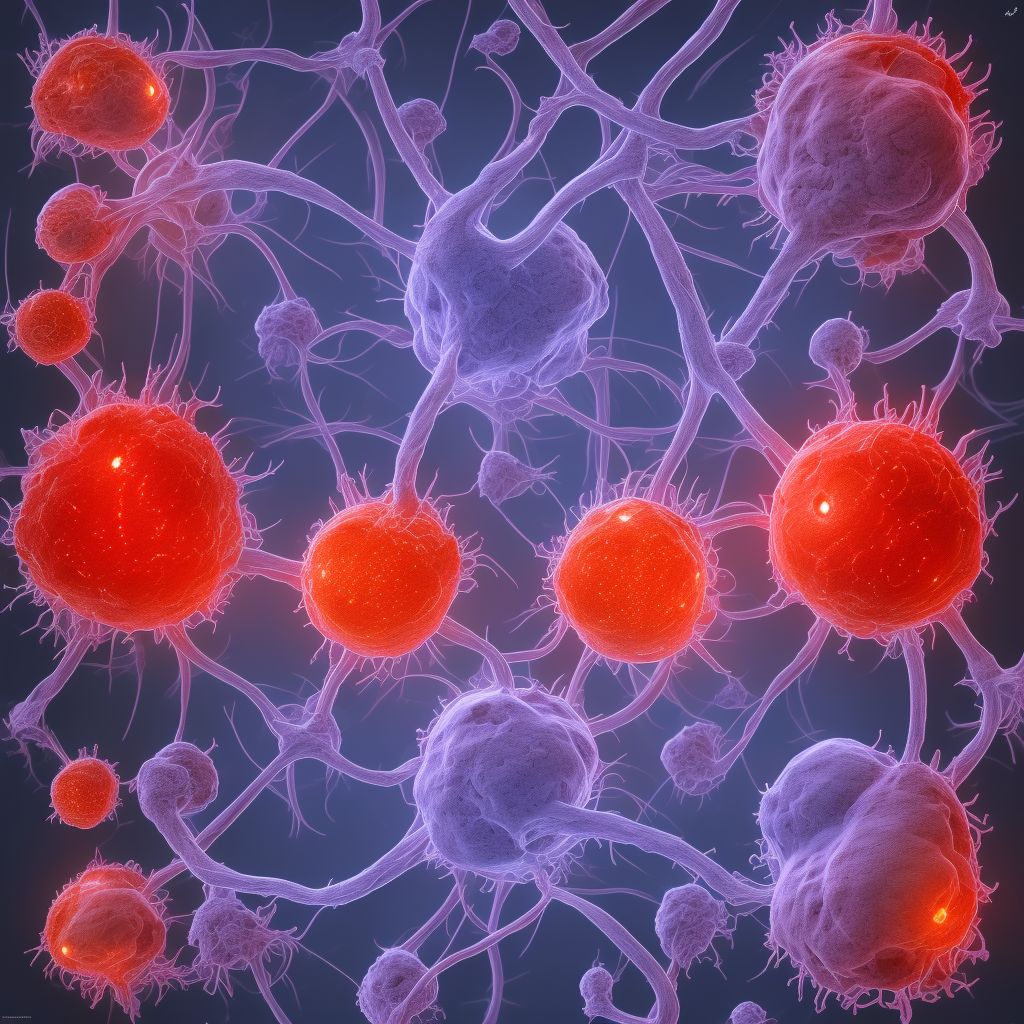 Unspecified injury of other blood vessels of thorax, right side, sequela digital illustration